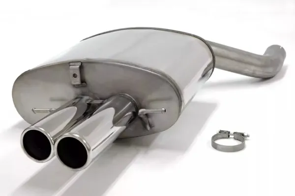 Simons Edelstahl Sportauspuffanlage 2x 80mm Rund für BMW 5er E61 520d, 525d, 530d, 535d Touring