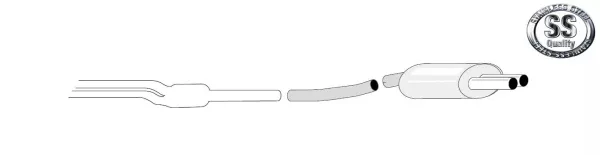 Simons Edelstahl Sportauspuffanlage 2x 80mm Rund für BMW 5er E61 550i V8 Touring