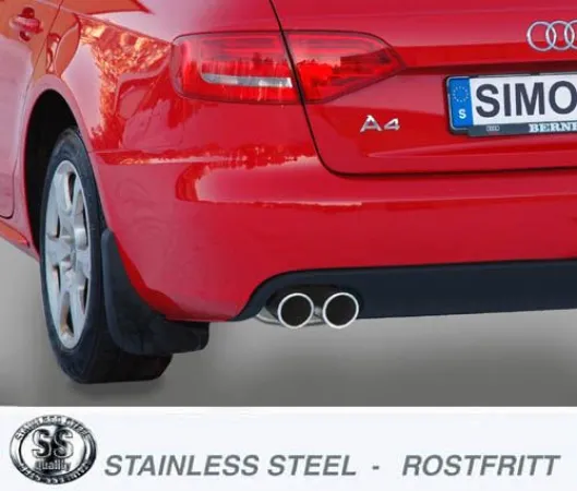 Simons Edelstahl Sportauspuffanlage 2x80 mm für Audi A5 (B8) 2wd/Quattro Coupe/Sportback/Cabrio 1.8T/2.0T