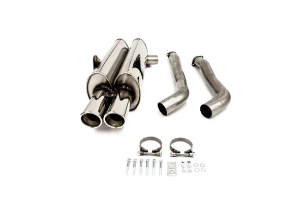 Simons Edelstahl Sportauspuffanlage 2x80 mm für BMW E36 325i/328i/ Limousine/Coupé/Cabrio/Touring Eintragungsfrei