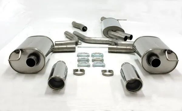 Simons Edelstahl Sportauspuffanlage Duplex 100 mm für Audi A6 (C6) 2WD Limousine/Avant/Kombi 2.0TFSi