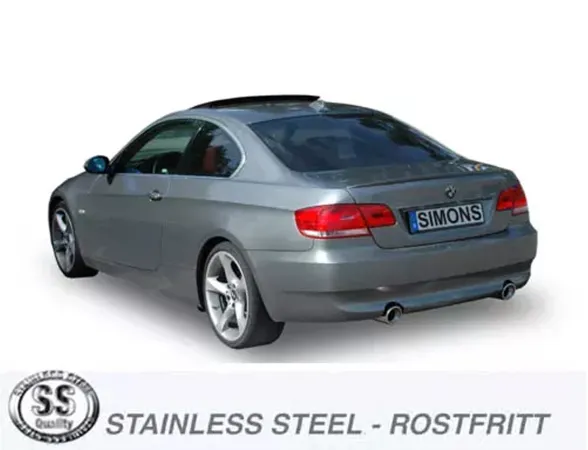 Simons Edelstahl Sportauspuffanlage Duplex 100 mm für BMW E93 335i