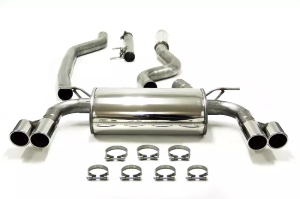 Simons Edelstahl Sportauspuffanlage Duplex 2x 80 mm für BMW F30 320i, 328i