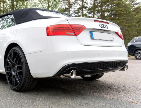Simons Edelstahl Sportauspuffanlage Duplex L+R 1x100 mm für Audi A4 (B8) 2wd/Quattro Limousine/Avant/Allroad/Kombi 2.7TDI/3.0TDI EG-Genehmigung (eintragungsfrei)