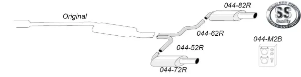 Simons Edelstahl Sportendtopf Duplex L+R 1x100 mm für Audi A4 (B6/B7) 2WD Cabriolet 1.8T/2.0TFSI EG-Genehmigung