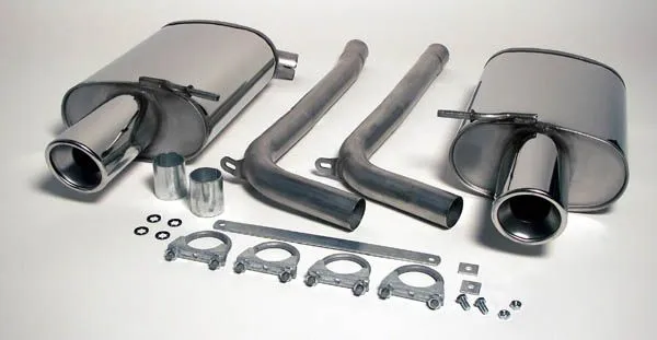 Simons Edelstahl Sportendtopf Duplex L+R 1x100 mm für Audi A4 (B6/B7) Quattro Cabrio 1.8T/2.0TFSI EG-Genehmigung