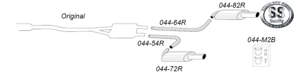 Simons Edelstahl Sportendtopf Duplex L+R 1x100 mm für Audi A4 (B6/B7) Quattro Cabrio 1.8T/2.0TFSI EG-Genehmigung
