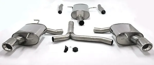 Simons Edelstahl Sportendtopf Duplex L+R 1x100 mm für Audi A4 (B8) 2wd/Quattro Limousine/Avant/Allroad/Kombi 1.8T/2.0T EG-Genehmigung