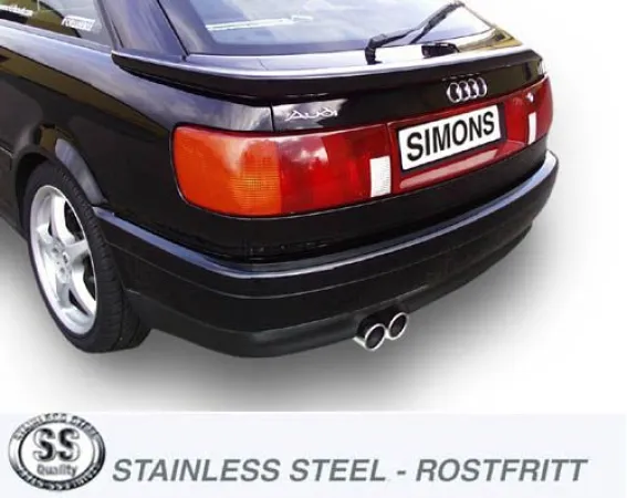 Simons Sportendschalldämpfer für Audi S2 Coupé Quattro EG-Genehmigung (eintragungsfrei)