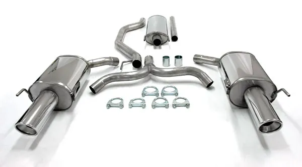 Sportauspuff für Opel Vectra C ø 63,5mm 1.8 2.0 T, 2.2, 3.2 1.9 CDTI 2.0 DTI, 2.2 DTI, 2.0 CDTI Duplex aus Edelstahl