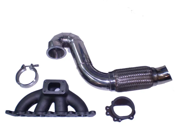 Turbo kit für 1.8T Golf 4, Audi A3, TT, Leon - Downpipe + Turbokrümmer + V-Band