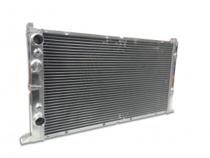 Aluminum radiator for Golf 3 VR6 (Turbo) 2.8L 2.9L with aluminum core dimensions L 620mm x H 345mm x T 42mm.