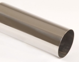 Tailpipe 62 - 100mm round sharp-edged stainless steel