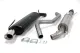 Simons Chromstahl Sportauspuffanlage 90/120 mm Oval für SAAB 9-5 Turbo 2.0/2.3 Limousine/Kombi Für Modelle ohne Öffnung in der Heckschürze