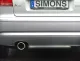 Simons Edelstahl Sportauspuffanlage 1x100 mm für Audi A3 (8P) 2WD 1.4TFSi/2.0TFSi EG-Genehmigung