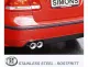 Simons Edelstahl Sportauspuffanlage 2x80 mm Rund für SAAB 9-3 Turbo (61L Tank )