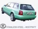 Simons Edelstahl Sportauspuffanlage 2x80 mm für Audi A4 (B5) Quattro Limousine/Avant/Kombi 2,4/2,6/2,8 EG-Genehmigung