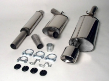 Exhaust system/sports exhaust for Corrado G60, 1.8 16v, 63.5mm stainless steel with EC approval (no registration required)