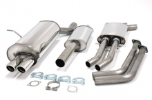Sports exhaust for BMW 320i, 323i, 328i E46 M52 70mm made of stainless steel with EC approval (no registration required)