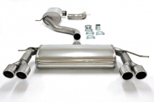 Exhaust system/sports exhaust for Scirocco 1.4TSI 1.8TSI 2.0TFSI ø 76mm duplex stainless steel with EC approval (no registration required)