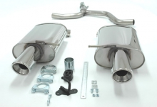 Exhaust system/sports exhaust for Audi A4 B7 1.6i 2.0i 1.9+2.0TDI 63.5mm made of stainless steel with EC approval (no need for registration)