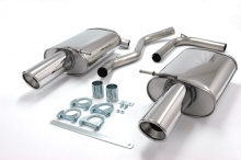 Exhaust system/Sport exhaust for Audi A4 B6 1.8T 2x 51mm made of stainless steel with EC approval (no registration required)