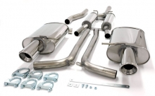 Exhaust system/Sport exhaust for Audi A4 B7 1.8T 2.0TFSI Quattro 63.5mm made of stainless steel with EC approval (no registration required)