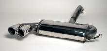 Rear silencer for Audi S2 220/230HP 80/90 160/170HP ø 70mm Stainless Steel with EC approval (no registration required)