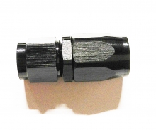 Aluminium fitting straight D06 9/16-18 UNF black aluminium connector