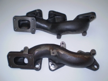 Twin Turbo Manifold for Nissan 300ZX, made of cast iron with T25 flange.