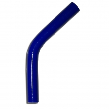 Silicone elbow 45° degree 16mm inner diameter blue L 100mm 3-ply 4mm wall thickness