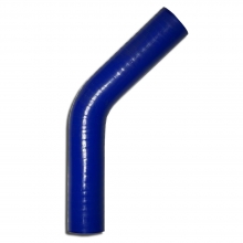 Silicone Bend 45° Degree 22mm Inner Diameter Blue L 100mm 3-Ply 4mm Wall Thickness