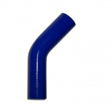 Silicone bend 45° degree 32mm inner diameter blue L 100mm 3 layer 4mm wall thickness
