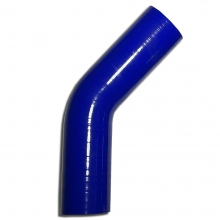 Silicone bend 45° degree 45mm inner diameter blue L 125mm 4-layer 5mm wall thickness