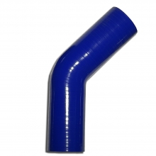 Silicone bend 45° degrees 48mm inner diameter blue L 125mm 4 ply 5mm wall thickness