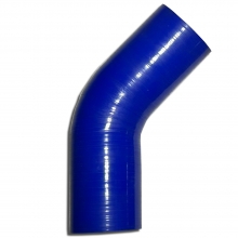 Silikonbogen 45° Grad 63,5mm innendurchmesser blau L 125mm 4 lagig 5,5mm Wandst