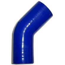 Silicone elbow 45° degree 70mm inner diameter blue L 125mm 4-ply 5.5mm wall thickness