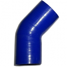 Silicone Elbow 45° 80mm inner diameter blue L 125mm 4 ply 5.5mm wall thickness