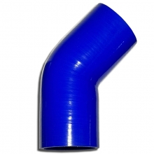 Silicone Elbow 45° Degree 89mm Inner Diameter Blue L 125mm 5 Ply 6mm Wall Thickness