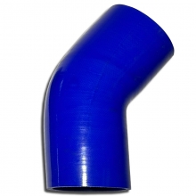 Silicone elbow 45 degrees 102mm inner diameter blue L 125mm 5-layered 6mm wall thickness