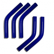 5x Silikonbogen 45° Grad 13mm innendurchmesser blau  L 100mm 3 lagig 4mm Wandstärke