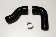 Black silicone hoses for upgraded intercooler 261004 for Golf 5, Golf 6 GTI