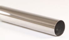 Tailpipe 14 - 60mm round sharp-edged stainless steel