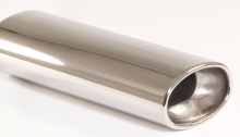 Tailpipe 15 - 90x120 oval flanged Stainless Steel