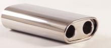 Rear muffler 22 - 75x135 straight with dual absorber stainless steel