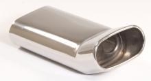 Rear Exhaust Pipe 25 - 75x135 DTM with Double Absorber Stainless Steel