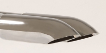Tailpipe 32 - 2x70 Diesel look Stainless steel
