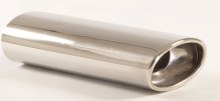 Tailpipe 35 - 90x120 oval slanted flared Stainless Steel