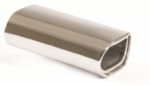 Exhaust tailpipe 50 - 150x78mm oval flared rounded Stainless Steel