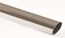 Tailpipe 54 - 60mm round sharp-edged chamfered stainless steel